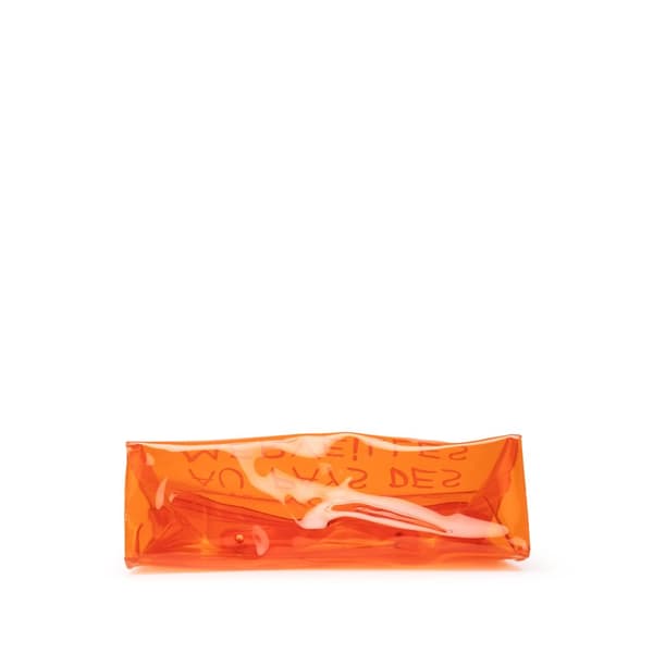 Pre-owned Hermès Vinyl Souvenir De L Exposition Kelly Handbag Orange