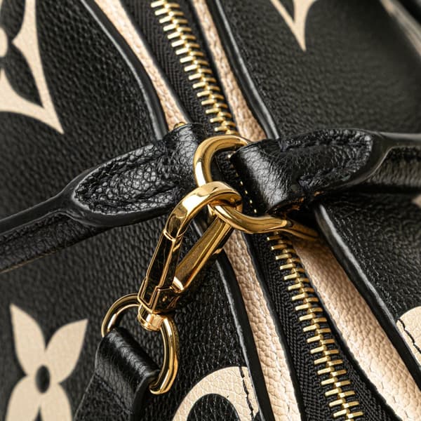 Pre-owned Louis Vuitton Bicolor Monogram Empreinte Giant Petit Palais Black
