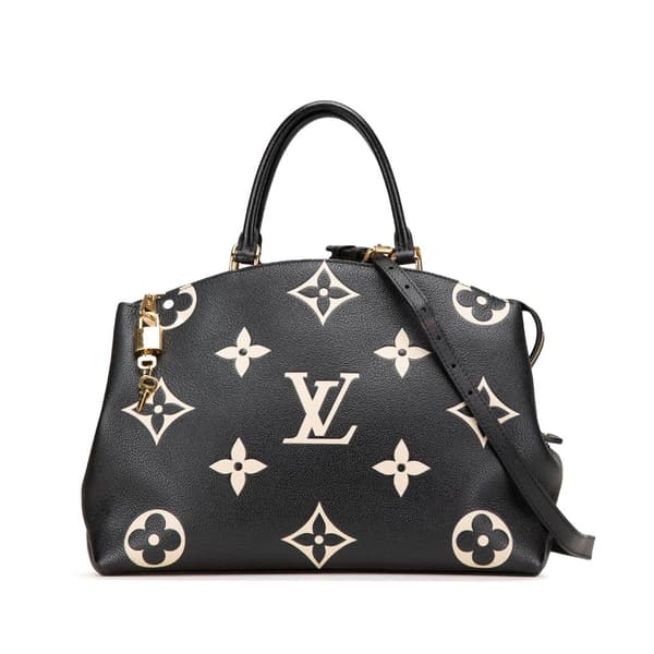 Pre-owned Louis Vuitton Bicolor Monogram Empreinte Giant Petit Palais Black