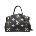 Miniatyrbild 1 av 10: Pre-owned Louis Vuitton Bicolor Monogram Empreinte Giant Petit Palais Black