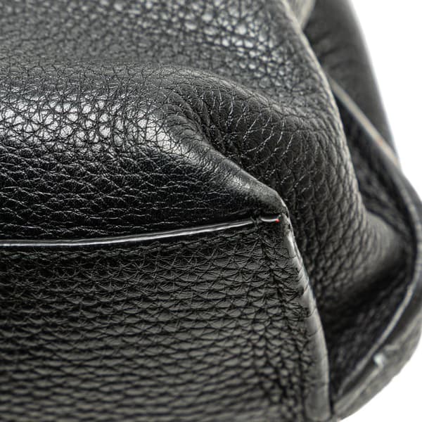 Pre-owned Gucci Medium Leather Bamboo Daily Satchel Black