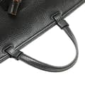 Miniatyrbild 10 av 10: Pre-owned Gucci Medium Leather Bamboo Daily Satchel Black