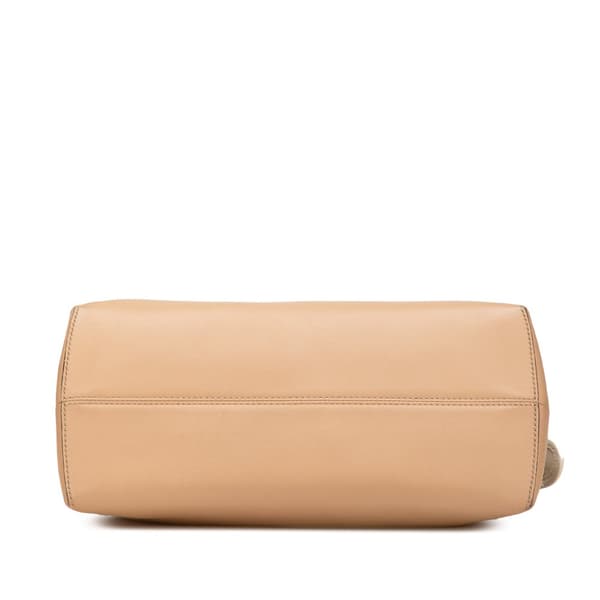 Pre-owned Fendi Large Leather By The Way Satchel Brown