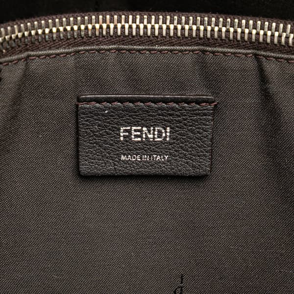 Pre-owned Fendi Large Leather By The Way Satchel Brown