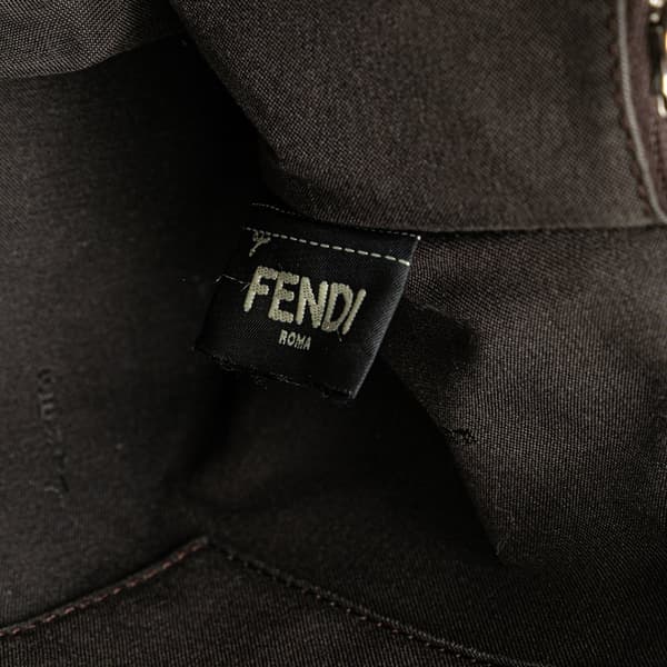 Pre-owned Fendi Large Leather By The Way Satchel Brown