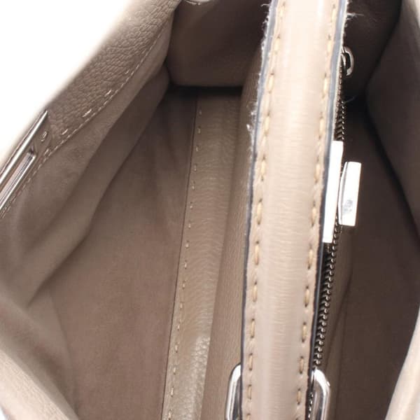 Pre-owned Fendi Medium Leather Selleria Peekaboo Iconic Satchel Brown