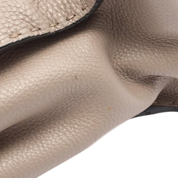 Pre-owned Fendi Medium Leather Selleria Peekaboo Iconic Satchel Brown