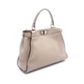 Miniatyrbillede 2 af 7: Pre-owned Fendi Medium Leather Selleria Peekaboo Iconic Satchel Brown