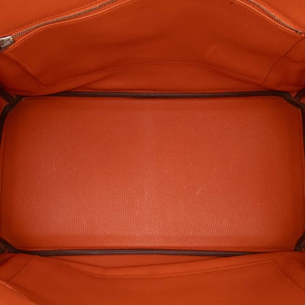 Pre-owned Hermès Togo Birkin Retourne 35 Orange