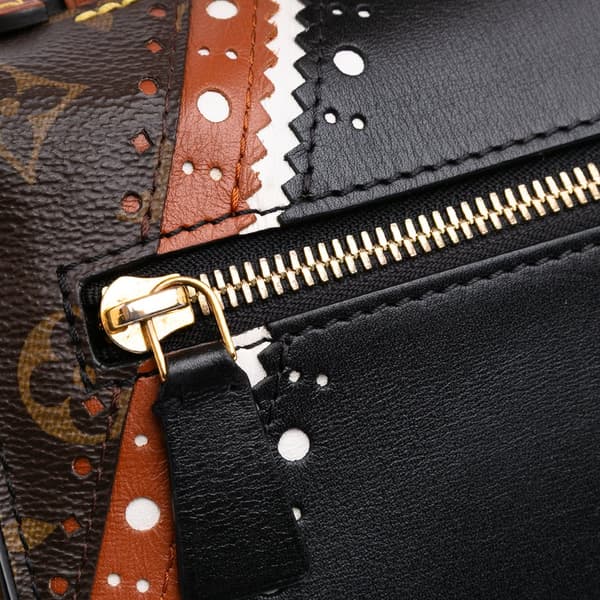 Pre-owned Louis Vuitton Monogram Brogue Pochette Metis Brown