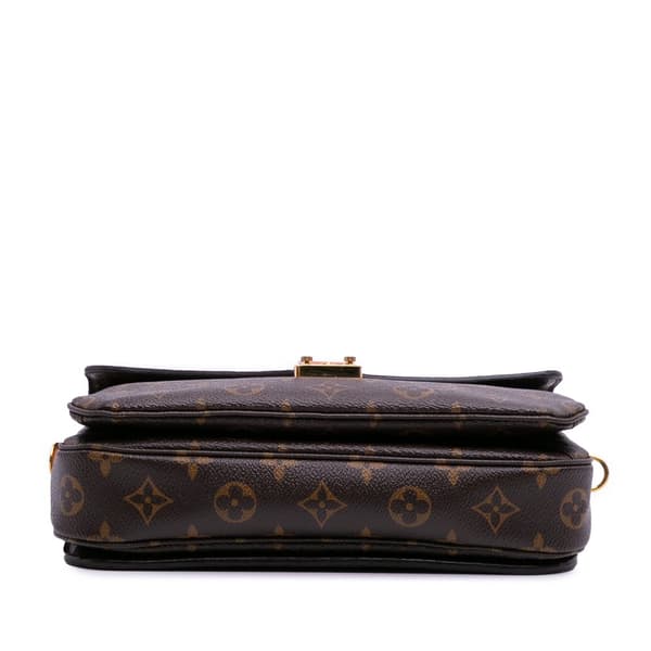 Pre-owned Louis Vuitton Monogram Pochette Metis Brown