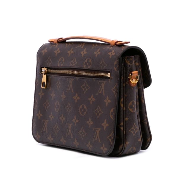 Pre-owned Louis Vuitton Monogram Pochette Metis Brown