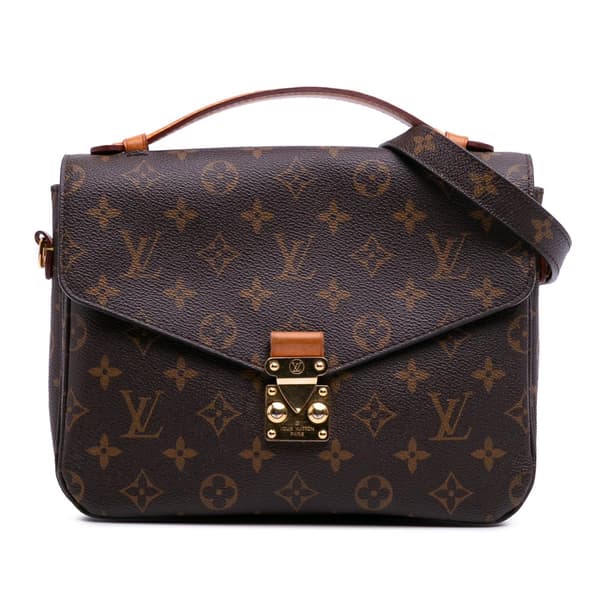 Pre-owned Louis Vuitton Monogram Pochette Metis Brown