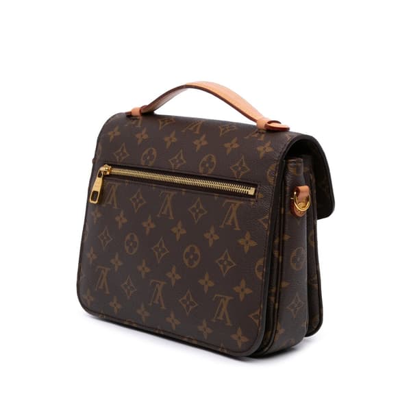 Pre-owned Louis Vuitton Monogram Pochette Metis Brown
