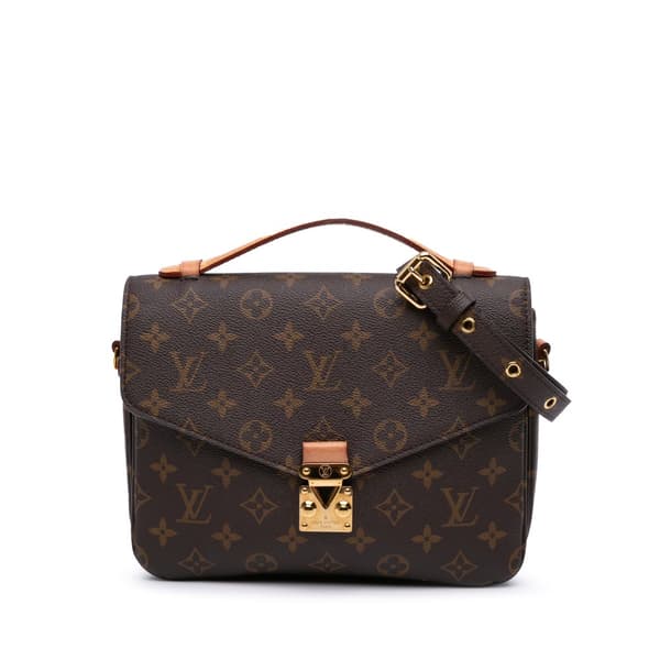 Pre-owned Louis Vuitton Monogram Pochette Metis Brown