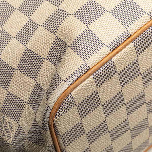 Pre-owned Louis Vuitton Damier Azur Saleya PM White
