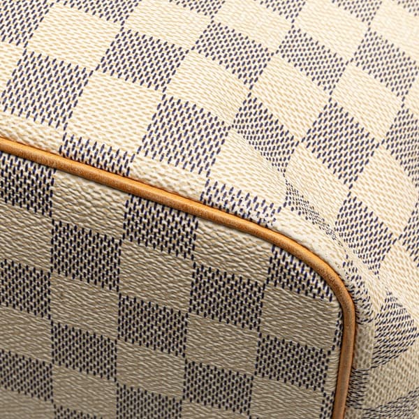 Pre-owned Louis Vuitton Damier Azur Saleya PM White