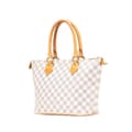 Miniatyrbild 2 av 10: Pre-owned Louis Vuitton Damier Azur Saleya PM White