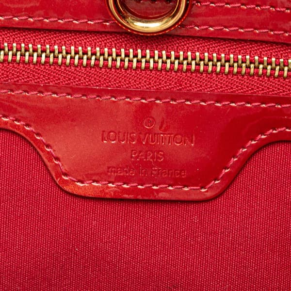 Pre-owned Louis Vuitton Monogram Vernis Wilshire PM Red