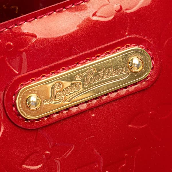 Pre-owned Louis Vuitton Monogram Vernis Wilshire PM Red