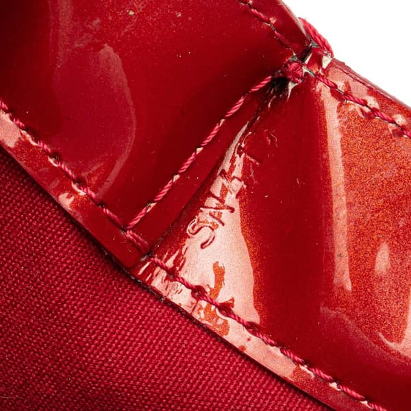 Pre-owned Louis Vuitton Monogram Vernis Wilshire PM Red
