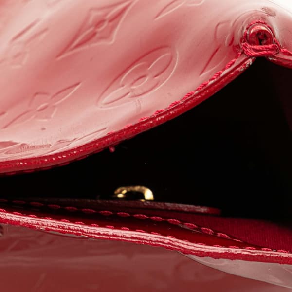 Pre-owned Louis Vuitton Monogram Vernis Wilshire PM Red