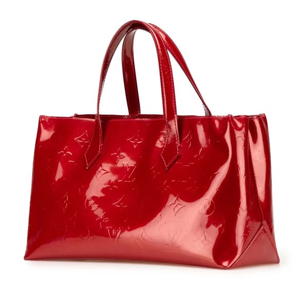 Pre-owned Louis Vuitton Monogram Vernis Wilshire PM Red