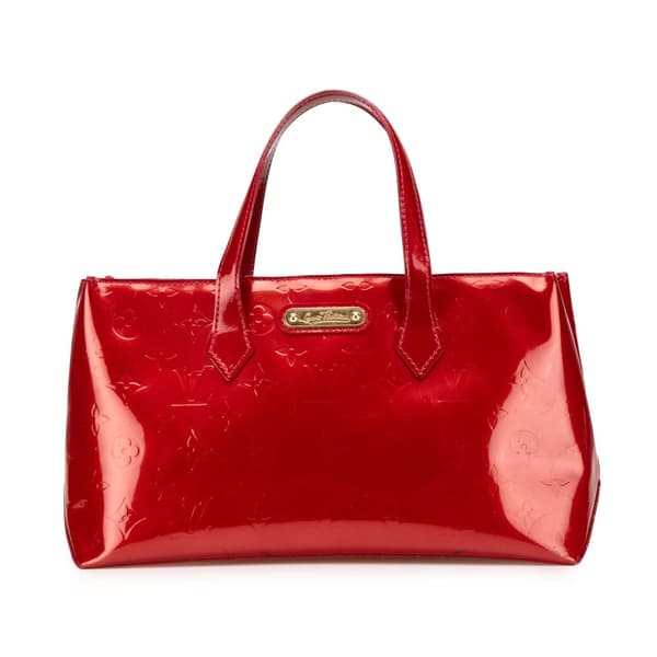 Pre-owned Louis Vuitton Monogram Vernis Wilshire PM Red
