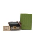 Pikkukuva 8 / 8: Pre-owned Gucci Mini GG Supreme and Calfskin Padlock Flap Pocket Satchel Brown