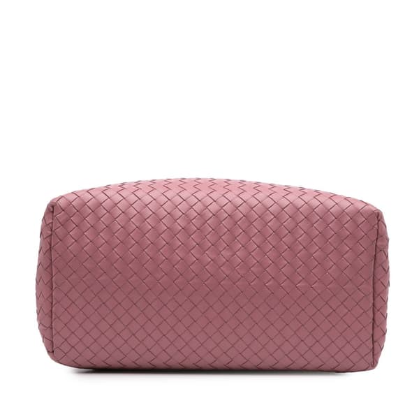 Pre-owned Bottega Veneta Small Nappa Intrecciato Roma Satchel Pink