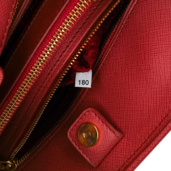 Pre-owned Prada Medium Saffiano Lux Open Promenade Satchel Pink