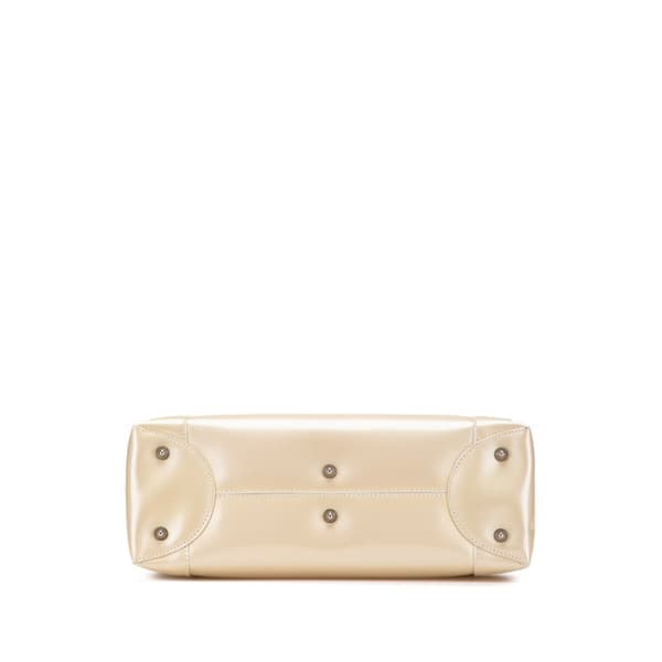 Pre-owned Dior Patent Malice Pearl Satchel Brown