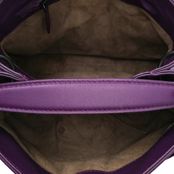 Pre-owned Bottega Veneta Nappa Intrecciato Napoli Satchel Purple