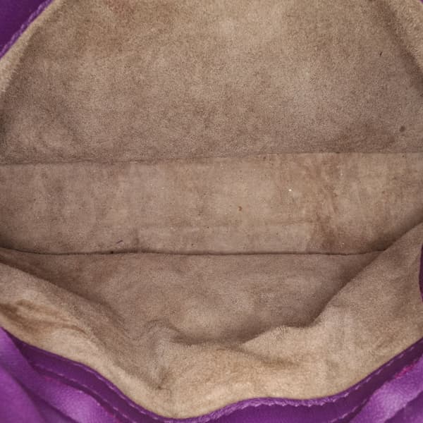 Pre-owned Bottega Veneta Nappa Intrecciato Napoli Satchel Purple