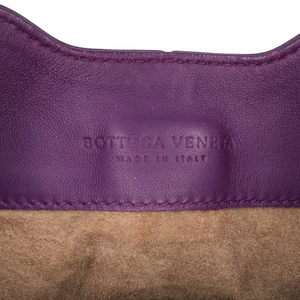 Pre-owned Bottega Veneta Nappa Intrecciato Napoli Satchel Purple