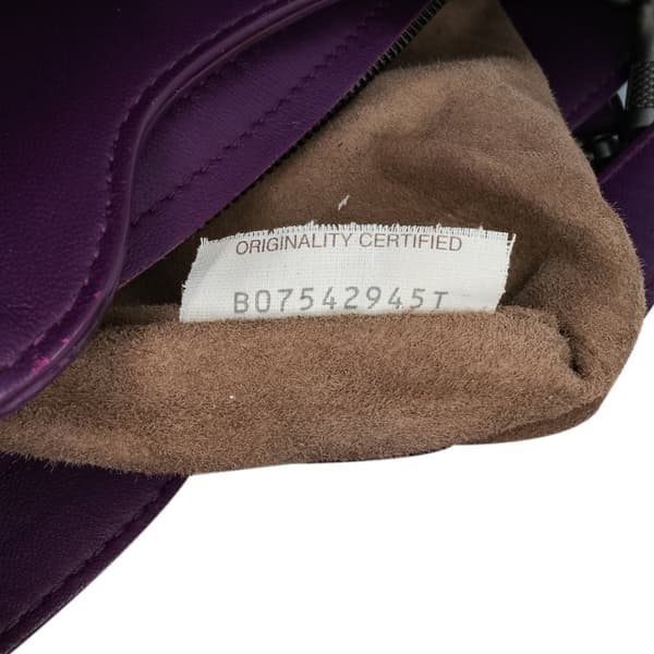 Pre-owned Bottega Veneta Nappa Intrecciato Napoli Satchel Purple