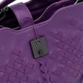 Miniatyrbild 9 av 10: Pre-owned Bottega Veneta Nappa Intrecciato Napoli Satchel Purple