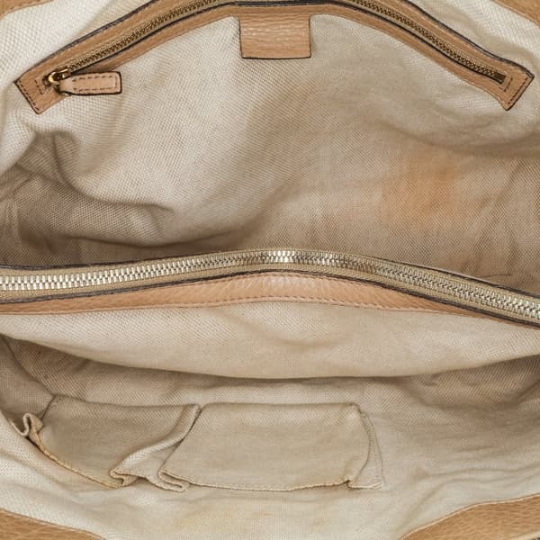 Pre-owned Gucci Medium Leather Soho Working Tote Brown