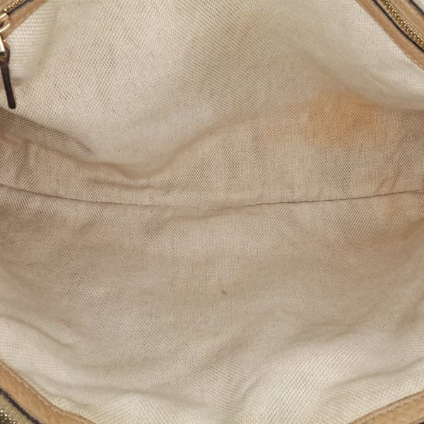 Pre-owned Gucci Medium Leather Soho Working Tote Brown