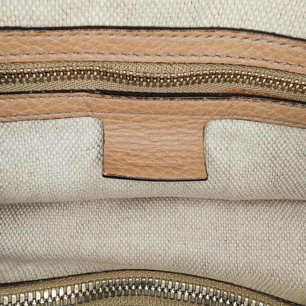 Pre-owned Gucci Medium Leather Soho Working Tote Brown