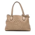 Miniatyrbild 1 av 10: Pre-owned Gucci Medium Leather Soho Working Tote Brown