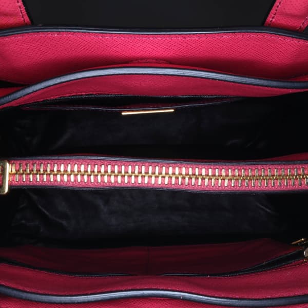Pre-owned Prada Saffiano Soft Triple Pocket Tote Pink