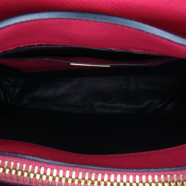 Pre-owned Prada Saffiano Soft Triple Pocket Tote Pink