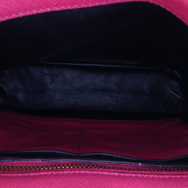 Pre-owned Prada Saffiano Soft Triple Pocket Tote Pink