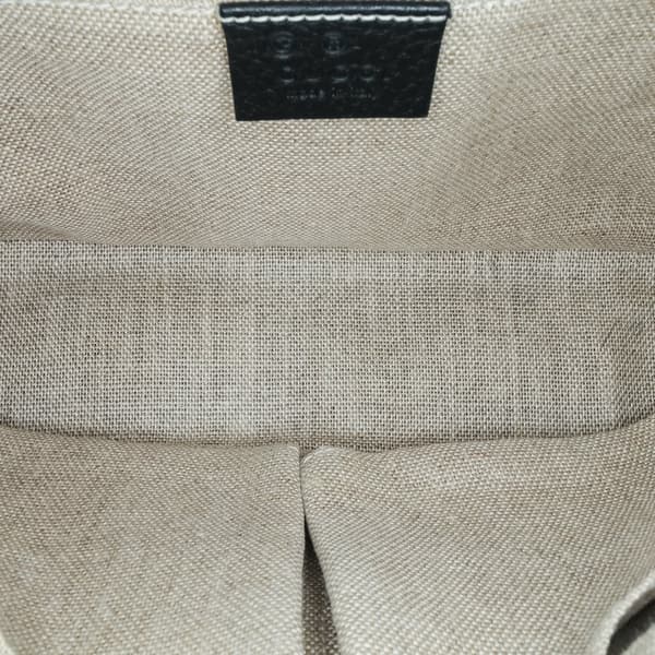 Pre-owned Gucci Small Dollar Calf Interlocking G Satchel Black