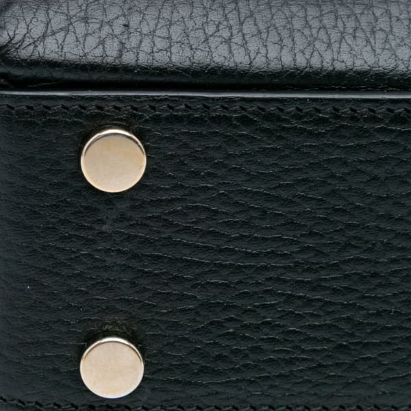 Pre-owned Gucci Small Dollar Calf Interlocking G Satchel Black