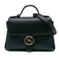 Miniatyrbilde 1 av 10: Pre-owned Gucci Small Dollar Calf Interlocking G Satchel Black