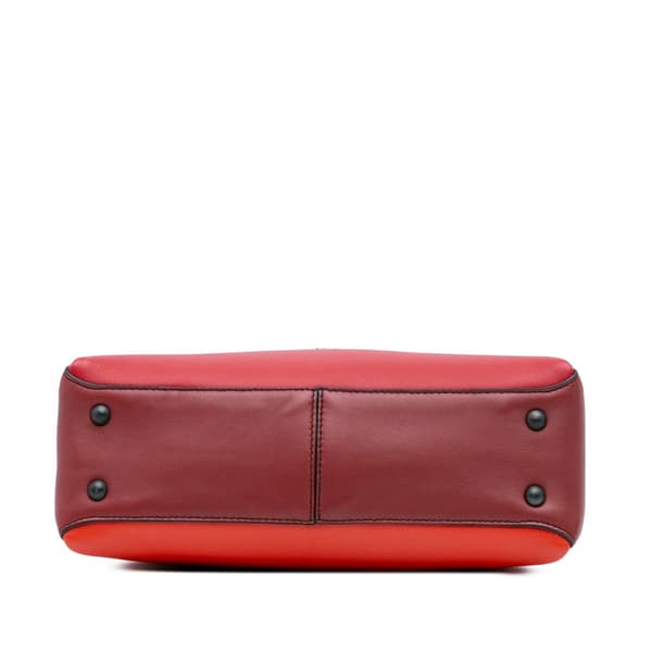 Pre-owned Bottega Veneta Small Nappa Piazza Satchel Red
