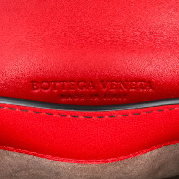 Pre-owned Bottega Veneta Small Nappa Piazza Satchel Red