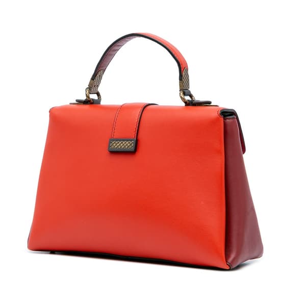 Pre-owned Bottega Veneta Small Nappa Piazza Satchel Red